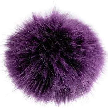 Kožešinová bambule s poutkem Ø11 cm, barva 8 fialová