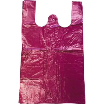 Nákupní taška Taška HDPE 10K, 300+150x530 mm - červená, v bloku