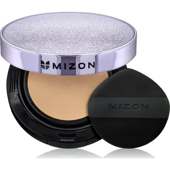 Make-up Mizon Vegan Collagen Cushion SPF38 PA++ dlouhotrvající make-up v houbičce s vysokou UV ochranou odstín #23 Natural Sand Beige 2x15 g