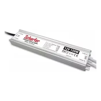 Napájecí zdroj pro osvětlení Napájecí zdroj 150W 12,5A 12VDC pro LED zdroje a LED moduly profesionální IP67 280x57x25 mm Scharfer *SCH-150-12