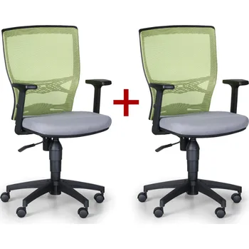 Kancelářská židle VENLO 1+1 ZDARMA, zelená / šedá