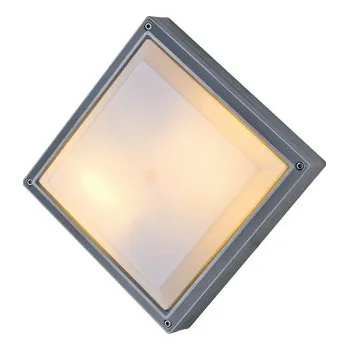 Venkovní osvětlení ACA Lighting Venkovní nástěnné svítidlo CUBE HI5502 max. 40W/2xE27/IP54, šedé