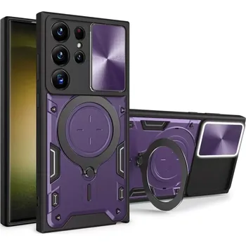 Pouzdro na mobilní telefon Kryt Samsung Galaxy S24 Ultra Techsuit CamGuard Pro - fialový