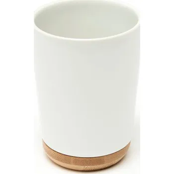 Mýdlenka SAT Ella dóza dřevo/bílá SATDELLA27BI