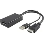 PremiumCord adaptér HDMI to DisplayPort Male/Female s napájením z USB