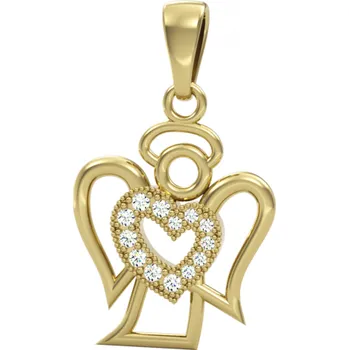 Přívěsek Luxur, Přívěsek Angel II, žluté zlato se zirkony, 585-66-2-0223.0Z00.0.00.001.23