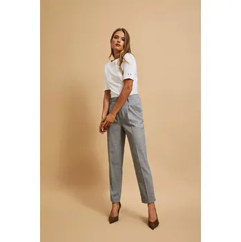 Dámské kalhoty Zkrácené oblekové kalhoty Moodo bílá | šedá | kaki 2640349