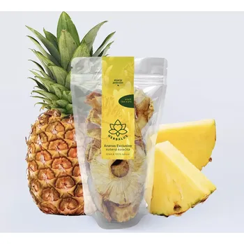 Sušené ovoce Herbalus Organic - ANANAS EXCLUSIVE - sušené kousky, nesířené a bez přidaného cukru [ 200 g ]