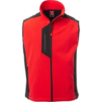 Pánská mikina Pánská softshellová vesta CORK, Payper Barva: ČERVENÁ/ČERNÁ, Velikost: 4XL