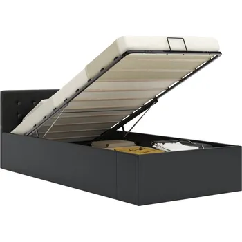 Ložnice Rám postele s úložným prostorem černý umělá kůže 90 x 200 cm IM_285510