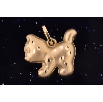 Přívěsek Zlatý přívěsek kočka P033, Au 585/1000 14kt, 0,65g (14kt,váha 0,65g)