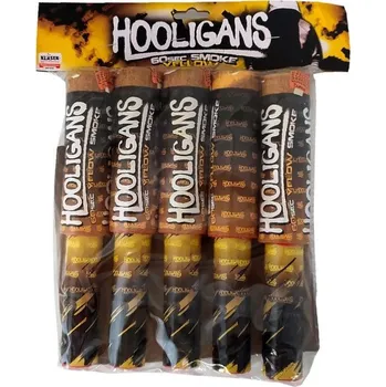Zábavní pyrotechnika Dýmovnice do ruky HOOLIGANS ŽLUTÁ 5ks