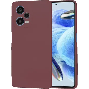 Pouzdro na mobilní telefon Kryt Xiaomi Redmi Note 12 Pro 5G Techsuit SoftFlex - plum red