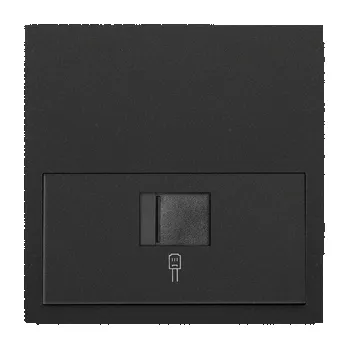 Elektrická zásuvka Simon 100 10020106-238 Sestava 1 násobná: 1 zásuvka RJ45 černá matná