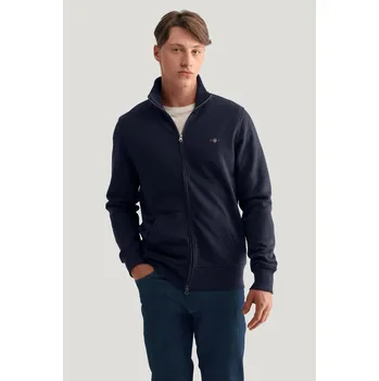 Pánská mikina MIKINA GANT REG SHIELD FULL ZIP SWEAT EVENING BLUE