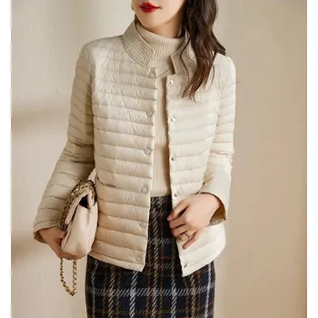 Dámská softshellová bunda Dámská prošívaná bunda s patentkami Barva: Béžová, Velikost: XL