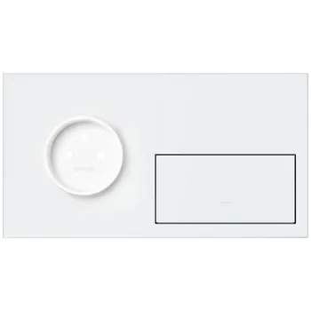 Elektrická zásuvka Simon 100 10020221-230 Sestava 2 násobná: 1 zásuvka + 1 kryt bílá matná