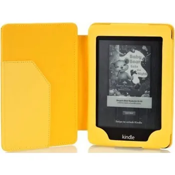 Pouzdro na čtečku elektronické knihy Amazon Kindle 6 FORTRESS FT156 žluté pouzdro - magnet, kapsa + BONUSY ZDARMA
