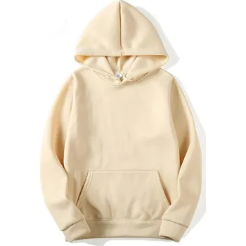 Pánská mikina Unisex mikina s kapucí a šňůrkou Barva: Khaki, Velikost: L