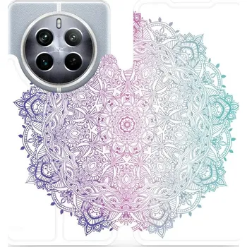 Pouzdro na mobilní telefon Flipové pouzdro Mobiwear - Realme 12 5G - M008S Mandala (Knížkové flip pouzdro, obal, kryt na mobil Realme 12 5G - M008S Mandala, materiál Umělá kůže + TPU - ochrana 360°, stojánek, silikonová vanička, magnetické zavírání)