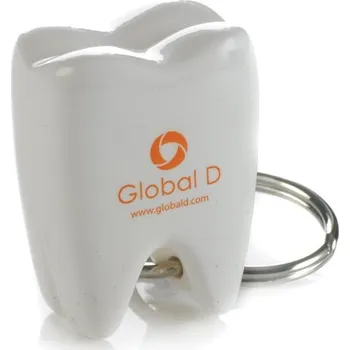 Přívěsek na klíče Zub 2000ks Recyklovaný akryl, standard kroužek