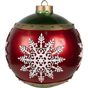 Vánoční dekorace Veliká vánoční dekorace červená vánoční ozdoba - Ø 39*44 cm