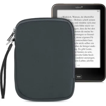 Pouzdro na čtečku elektronické knihy Pouzdro KW Mobile Neoprene Zipper - KW5033422 - Univerzální pouzdro pro čtečky 6" - šedé + BONUSY