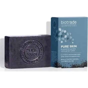Mýdlo Detoxikační mýdlo s aktivním uhlím Pure skin Biotrade 100g