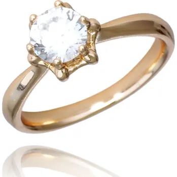 Prsten Flamenco Mystique Pozlacený prsten z chirurgické oceli PST913, velikost prstenu: US8 EU17 Velikost prstenu: US7 EU14