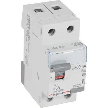 Proudový chránič TX3 CHRÁN. 2P 63A 300MA AC *411531 Legrand