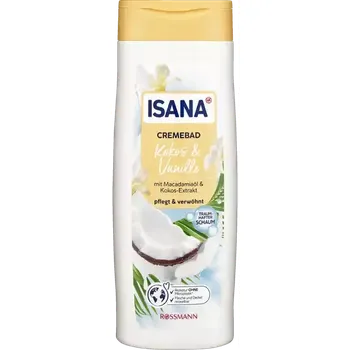 Koupelová kosmetika ISANA Krémová koupel kokos + vanilka 750 ml