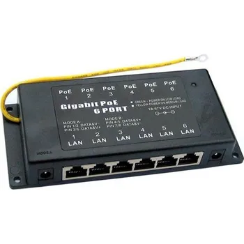 Serverovna Gigabitový stíněný 6-portový pasivní POE panel