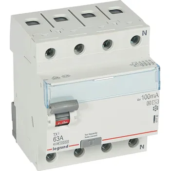 Proudový chránič TX3 CHRÁN. 4P 63A 100MA AC-S *411743 Legrand