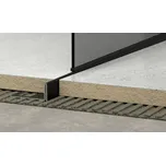 Spádová lišta do sprchového koutu chemická nerez komaxit černá 10/1500 levá