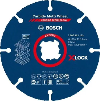 Řezný kotouč Bosch Víceúčelový řezný kotouč EXPERT Carbide Multi Wheel X-LOCK 125 mm 2608901193
