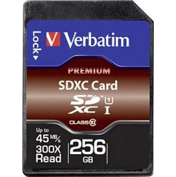 Paměťová karta Karta SD SDXC 256 GB Ne Verbatim, řada: Premium 300x