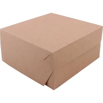 Krabice na pečivo TAVOBAL Papírová krabice na dort KRAFT 220*220*90 mm