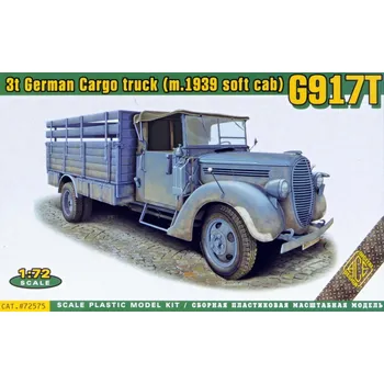 Plastikový model ACE 1/72 G917T German 3t Cargo truck (soft cab m.1939)