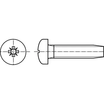 Šroub PROFISTYL DIN 7500C šroub závitotvorný s půlkulatou hlavou a křížovou drážkou POZIDRIVE pozink Varianta: DIN 7500C šroub závitotvorný s půlkulatou hlavou a křížovou drážkou ZnB M3x6