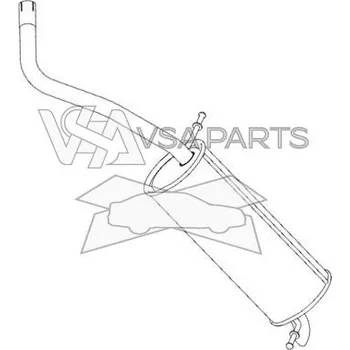 Zadní díl výfuku TYLL Výfuk zadní díl Fabia I 1.2 HTP hatchback - Tyll T00024
