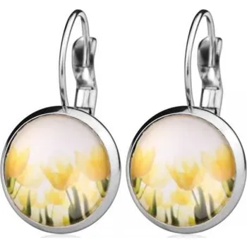 Náušnice Ocelové náušnice žluté tulipány