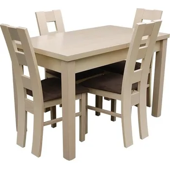 Nábytek Jídelní set pro 4 osoby - RK011, Barva dřeva: wenge, Potah: Lawa 02 MIRJAN 5902928428544