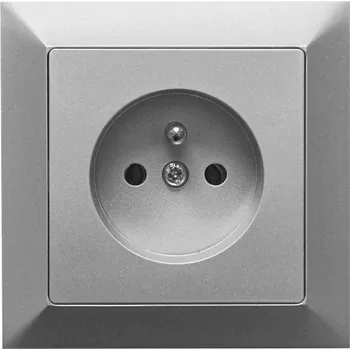 Stavebniny Timex Zásuvka OPUS premium silver - kompletní