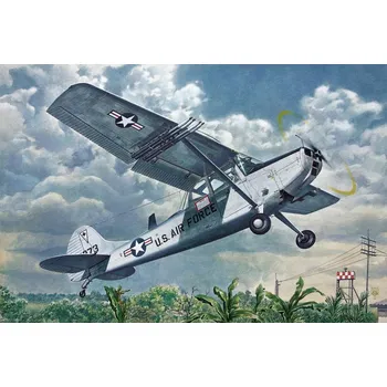Plastikový model Roden 1/48 L-19/O-1 Bird Dog (3x camo)