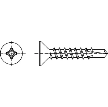 Šroub PROFISTYL DIN 7504P šroub samovrtný se zapuštěnou hlavou PHILLIPS nerez A2 Varianta: DIN 7504P šroub samovrtný zápustná hlava křížová drážka nerez A2 3,5x16