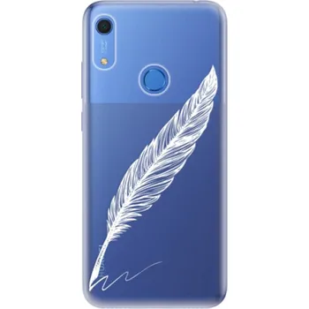 Pouzdro na mobilní telefon Odolné silikonové pouzdro iSaprio - Writing By Feather - white - Huawei Y6s