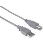 PremiumCord kabel USB 2.0 A-B propojovací 2m - šedivý (KU2AB2)
