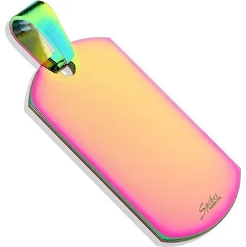 Přívěsek Ocelový přívěsek - vojenská známka malá, duhová