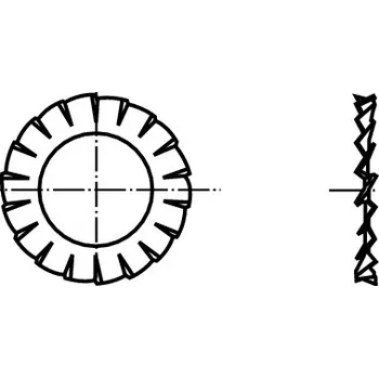 podložka PROFISTYL DIN 6798A podložka vějířová s vnějším ozubením černá Varianta: DIN 6798A podložka vějířová s vnějším ozubením 4,3 pro M4