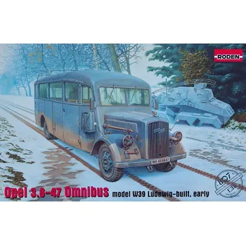 Plastikový model Roden 1/35 Opel Blitz 3.6 - 47 Omnibus W39 Ludewig early